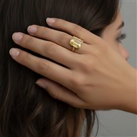 Cuneo - Corso Nizza 11 - Ring Goldside Woman in Yellow Gold Topazio 4.00 Ct AN.GS0087 - AN.GS0087